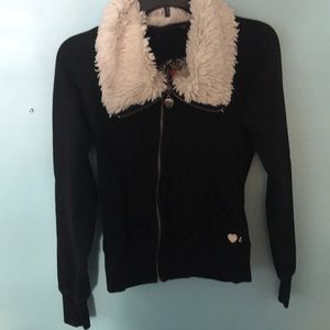 Black jacket with fur